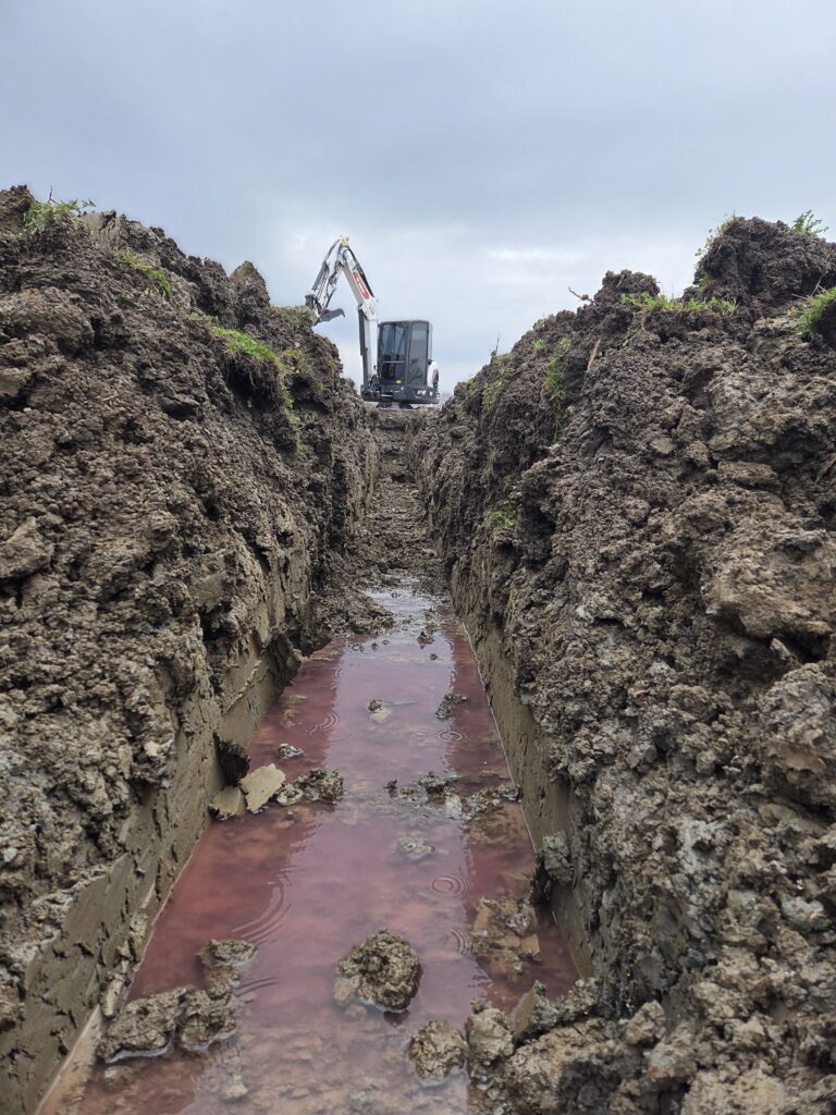 Earthmoving work to reshape land and improve rural property access